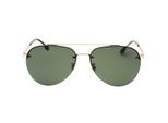 Hugo Boss groene len mat gouden zonnebril