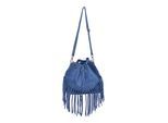 Roberta M Blauw Rundleer Tas