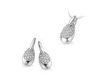 Orphelia Dames 925 Sterling Zilveren Set: Ketting-Hanger + Oorbellen - Zilver SET-5141