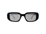 Prada PR17WS 1AB2B0 zwart lichtgrijs spiegelzilver zonnebril