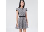 Geometrische print skaterjurk en trui garnering