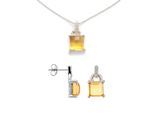 Orphelia Dames 925 Sterling Zilver Set: Ketting-Hanger + Oorbellen - Zilver SET-5982