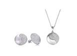 Orphelia Dames 925 Sterling Zilveren Set: Ketting-Pendant + Oorbellen - Zilver SET-5968