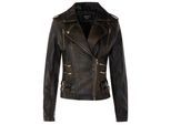 Dames leren Brando bikerjack-Loddon