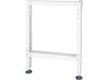 Bott cubio Werkbankfuß, höhenverstellbar, Stahlblech, B 80 x T 650 x H 1000 mm, lichtgrau RAL 7035