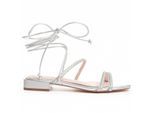 Montevita Flache Sandale Sandsum in Silber
