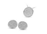 Orphelia Dames 925 Sterling Zilveren Set: Ketting-Hangertje + Oorbellen - Zilver SET-5086