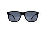 Emporio Armani Rechthoekige Heren Rubber Zwart Grijs Gepolariseerd EA4047