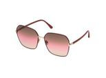 Tom Ford FT0839 69F Claudia-02 glanzende bordeaux zonnebril