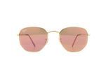 Ray-Ban Vierkant Unisex Goud Koperen Flash Spiegel RB3548N Zeshoekig