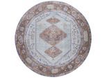 Veer Carpets Vloerkleed karaca purple/brown 07 rond ø200 cm