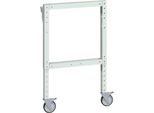 Bott cubio Werkbankfuß, mobil, höhenverstellbar, Stahlblech, B 80 x T 650 x H 1100 mm, lichtgrau RAL 7035