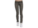 Costume National Jean skinny en coton Denim gris à taille basse pour femme