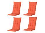 Madison tuinkussens hoge rug panama flame orange 123x50 - 4 stuks