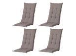 Madison tuinkussens hoge rug panama taupe 123x50 - 4 stuks