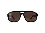 Gucci GG1342S 002 zwart bruin gepolariseerde zonnebril