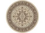 Muratap Nain klassiek medaillon rond laagpolig oosters vloerkleed vintage tapijt