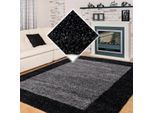 Muratap Basic shaggy kader vloerkleed / grijs hoogpolig- 300x400 cm