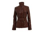 Dames leren militair geïnspireerde bikerjack-Middleton