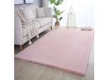 Muratap Pouffy fluffy hoogpolig vloerkleed uni kleur - woonkamer tapijt