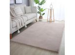 Muratap Pouffy fluffy hoogpolig vloerkleed uni kleur - woonkamer tapijt