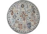 Muratap Picasso sarough rond vloerkleed vintage tapijt woonkamer multi / grijs- 200 cm