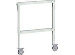 Bott cubio Werkbankfuß, mobil, höhenverstellbar, Stahlblech, B 80 x T 850 x H 1000 mm, lichtgrau RAL 7035