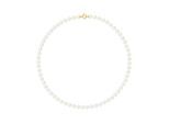 Collier Rang PRINCESSE Perles d'Eau Douce Rondes 7-8 mm Blanches Fermoir Prestige Or Jaune 18 Carats