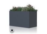 4gardenz ® plantenbak verhoogde bodem bloembak 100x50x60 cm antraciet
