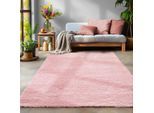 Muratap Basic shaggy vloerkleed roze hoogpolig- 240x340 cm