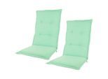 Kopu ® 2 stuks prisma aquamarine hoogwaardige tuinkussen hoge rug