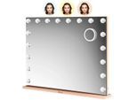 Mirlux Hollywood spiegel bluetooth speakers 80x60cm rosé goud