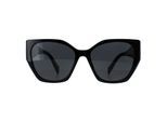 Prada PR19ZS 1AB5S0 zwarte donkergrijze zonnebril