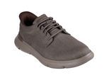 Skechers Garza Clive Cotton herenschoenen donker taupe met vetersluiting