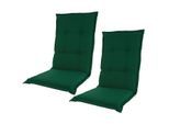 Kopu 2 stuks ® prisma forest green tuinkussen hoge rug