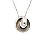 Orphelia Dames 925 Sterling Zilveren Set: Ketting-Hanger + Oorbellen - Zilver SET-5987