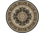 Muratap Nain klassiek medaillon rond laagpolig oosters vloerkleed vintage tapijt