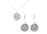 Orphelia 'Anabel' Dames 925 Sterling Zilveren Set: Ketting-Hanger + Oorbellen - Zilver SET-7097