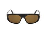 Tom Ford Roviex Lens glanzende zwarte zonnebril