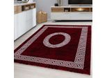 Muratap Plus vloerkleed laagpolig tapijt woonkamer rood / wit- 280x370 cm