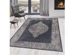 Muratap Fiesta wasbaar vloerkleed laagpolig barok design grijs woonkamer