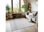 Muratap Sky soft uni basic vloerkleed laagpolig effen kleur zilver woonkamer