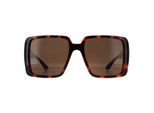 Gucci Vierkant Dames Donker Havana met Goud Donkerbruin GG1692S