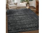 Muratap Relax oslo laagpolig effen vloerkleed modern tapijt zwart- 300x400 cm