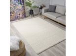 Muratap Loca shaggy vloerkleed creme hoogpolig- 400x500 cm