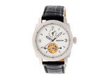 Montre automatique Heritor Helmsley semi-squelettique avec bracelet en cuir