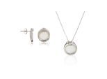 Orphelia Dames 925 Sterling Zilveren Set: Ketting-Pendant + Oorbellen - Zilver SET-5901