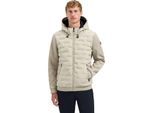 No Excess Jacket short fit sealed hooded knit stone