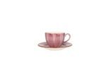 Bonna Thee kopjes & schotel aura blackberry porselein set van 6