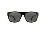 Gucci zonneBril GG0341S 002 Zwart met groene en rode streepgrijs gepolariseerd